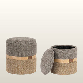Tweed 2 Tone Pouffe Footstools in Furniture from Oriana B www.orianab.com