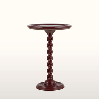 Twisted Enamel Side Table | Burgundy in Furniture from Oriana B www.orianab.com