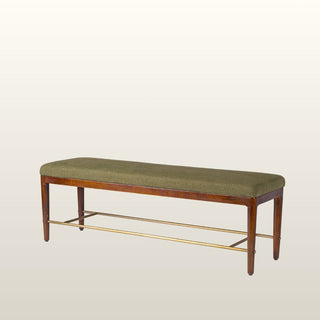 Upholstered Bench | Green Linen in Furniture from Oriana B www.orianab.com