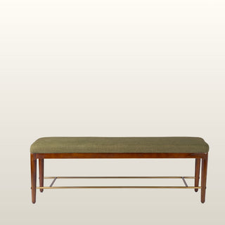 Upholstered Bench | Green Linen in Furniture from Oriana B www.orianab.com
