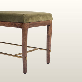 Upholstered Bench | Green Velvet in Furniture from Oriana B www.orianab.com