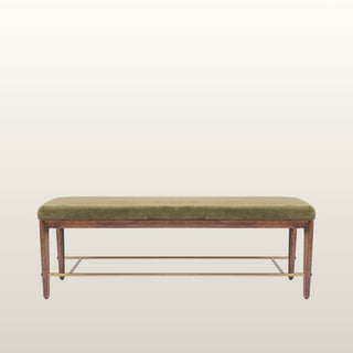 Upholstered Bench | Green Velvet in Furniture from Oriana B www.orianab.com