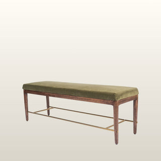 Upholstered Bench | Green Velvet in Furniture from Oriana B www.orianab.com