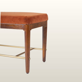 Upholstered Bench | Rust Velvet in Furniture from Oriana B www.orianab.com
