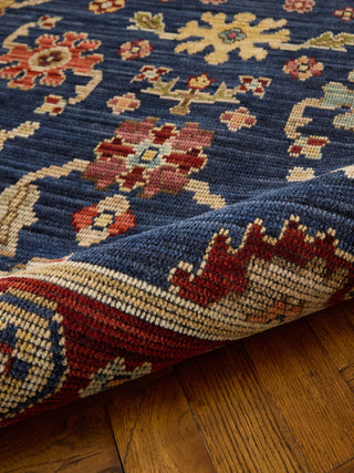 Vesper Navy/Gold | Wool Blend Rug in Homewares from Oriana B www.orianab.com