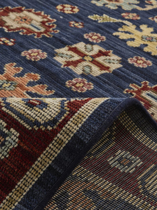 Vesper Navy/Gold | Wool Blend Rug in Homewares from Oriana B www.orianab.com