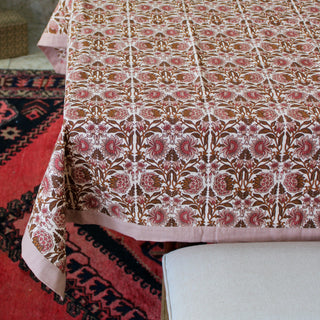 Warm Tone Flowers Cotton Tablecloth | 150x210cm in Homewares from Oriana B www.orianab.com