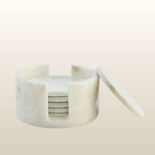 White Marble Coasters | Set of 6 in Homewares from Oriana B www.orianab.com