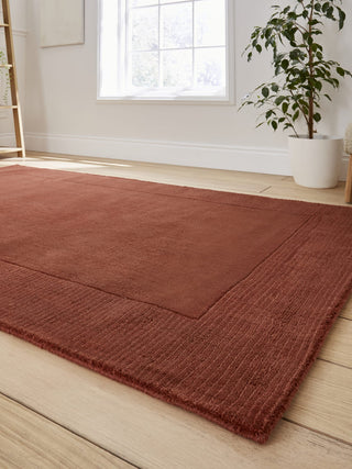 Windsor Border | Wool Rug | Terracotta in Homewares from Oriana B www.orianab.com
