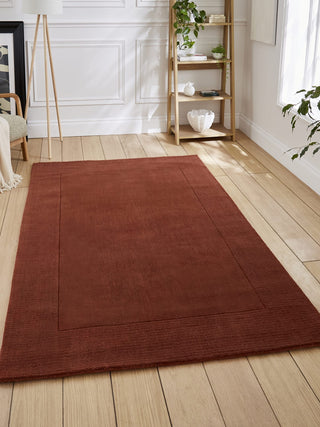 Windsor Border | Wool Rug | Terracotta in Homewares from Oriana B www.orianab.com