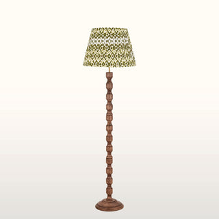 Wood Floor Lamp | Green Pleated Lampshade in Lighting from Oriana B www.orianab.com
