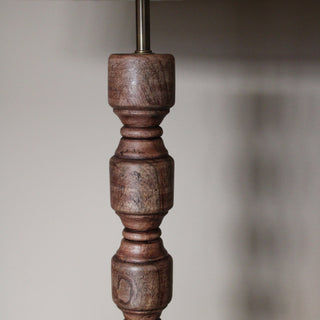 Wood Floor Lamp | Neutral Pleated Lampshade in Lighting from Oriana B www.orianab.com