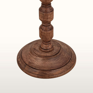 Wood Floor Lamp | Neutral Pleated Lampshade in Lighting from Oriana B www.orianab.com