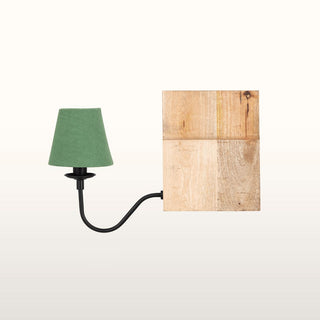 Wooden Bookshelf Lamp with Green Shade in Lighting from Oriana B www.orianab.com