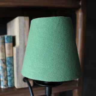 Wooden Bookshelf Lamp with Green Shade in Lighting from Oriana B www.orianab.com