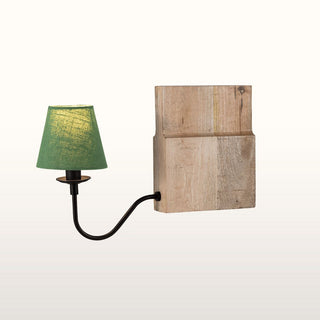 Wooden Bookshelf Lamp with Green Shade in Lighting from Oriana B www.orianab.com