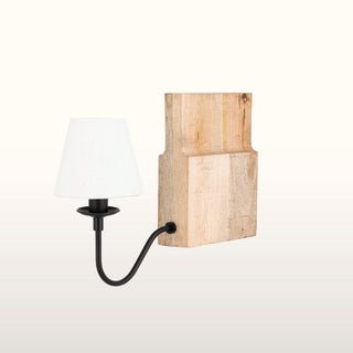Wooden Bookshelf Lamp with White Shade in Lighting from Oriana B www.orianab.com