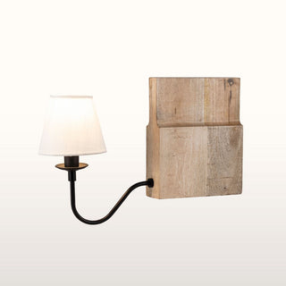 Wooden Bookshelf Lamp with White Shade in Lighting from Oriana B www.orianab.com