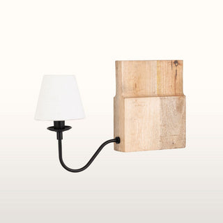 Wooden Bookshelf Lamp with White Shade in Lighting from Oriana B www.orianab.com