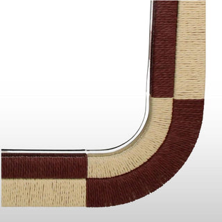 Woven Frame Mirror | Burgundy in Mirrors from Oriana B www.orianab.com