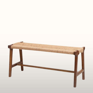 Woven Wood Framed Bench in Furniture from Oriana B www.orianab.com