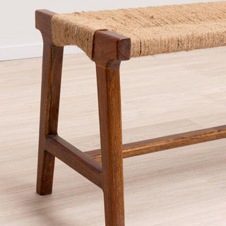 Woven Wood Framed Bench in Furniture from Oriana B www.orianab.com