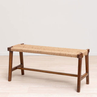Woven Wood Framed Bench in Furniture from Oriana B www.orianab.com