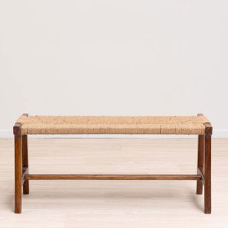 Woven Wood Framed Bench in Furniture from Oriana B www.orianab.com