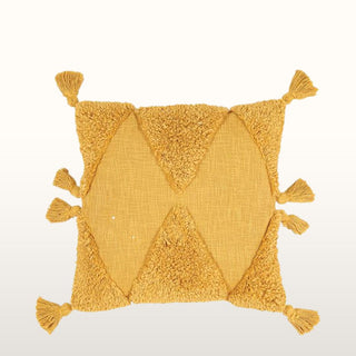 Yellow Tassel Cushion | 45x45 in Homewares from Oriana B www.orianab.com