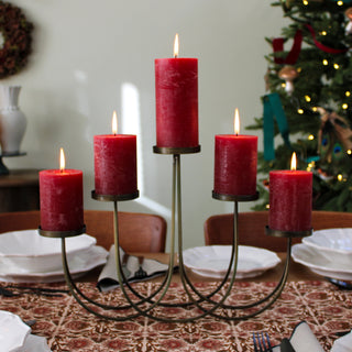 5 Arm Candlestick for Pillar Candles in Outlet from Oriana B www.orianab.com
