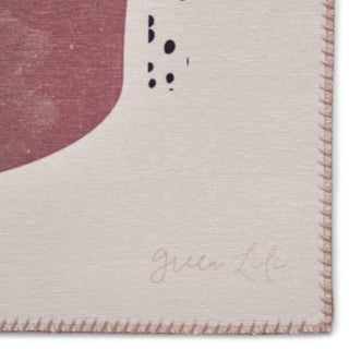 Abstract Rose and Navy Rug in Homewares from Oriana B www.orianab.com