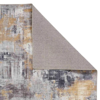 Abstract Rug | Grey & Warm Ochre in Homewares from Oriana B www.orianab.com