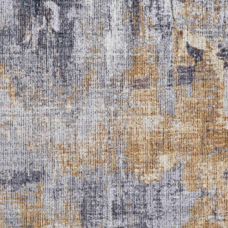 Abstract Rug | Grey & Warm Ochre in Homewares from Oriana B www.orianab.com