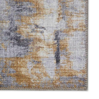 Abstract Rug | Grey & Warm Ochre in Homewares from Oriana B www.orianab.com