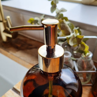 Amber Bottle With Gold PumpOriana BHomewares