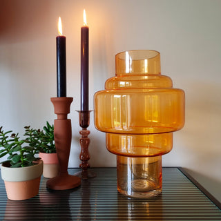 Amber Glass Vase in Archived from Oriana B www.orianab.com