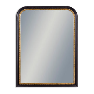 Antique Black Gold Beaded Mantle Mirror | Oriana B HomeOriana BHomewares