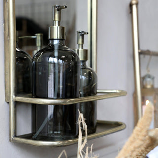 Antique Brass Mirror with Shelf | RectangularOriana BHomewares