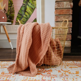 Antique Brass Wire Basket with Jute in Archived from Oriana B www.orianab.com