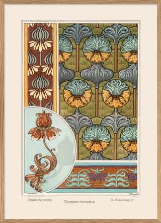 Art Nouveau Print with Gold Frame | 40x30 in Homewares from Oriana B www.orianab.com