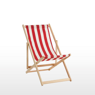 Striped Red And White Deck ChairOriana BOutdoor