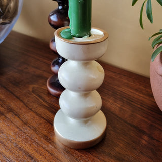 Beige Candleholder | 2 Rings in Homewares from Oriana B www.orianab.com