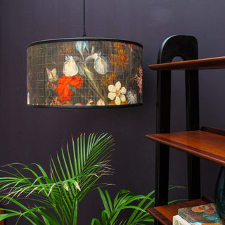Black and Floral Bamboo Ceiling PendantOriana BLighting