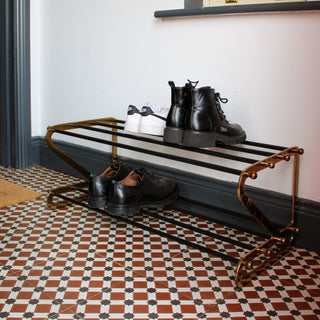 Black and Gold Shoe Rack in Homewares from Oriana B www.orianab.com