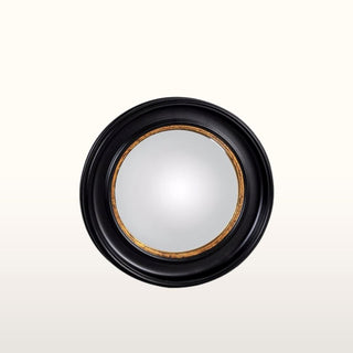 Black Convex Mirror with Gold Trim | 52cm in Mirrors from Oriana B www.orianab.com