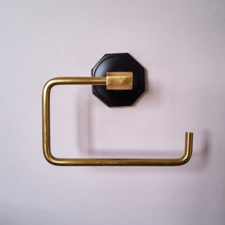 Black & Gold Toilet Roll Holder | Oriana B. Oriana BHomewares
