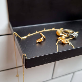 Black Metal Wall Shelf | 33cm in Archived from Oriana B www.orianab.com