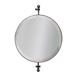 Black Round Pivoting Mirror in Mirrors from Oriana B www.orianab.com
