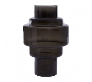 Black Smoked Glass Vase | 2 Sizes in Homewares from Oriana B www.orianab.com