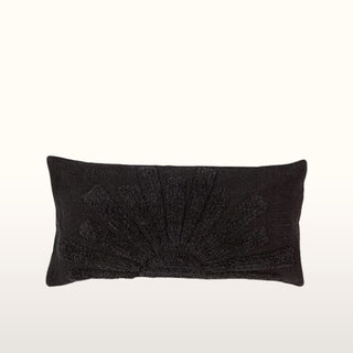 Black Textured Baguette Cushion | 30 x 60 cmOriana BHomewares
